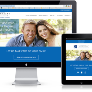 Contemporary Dental responsive website UX